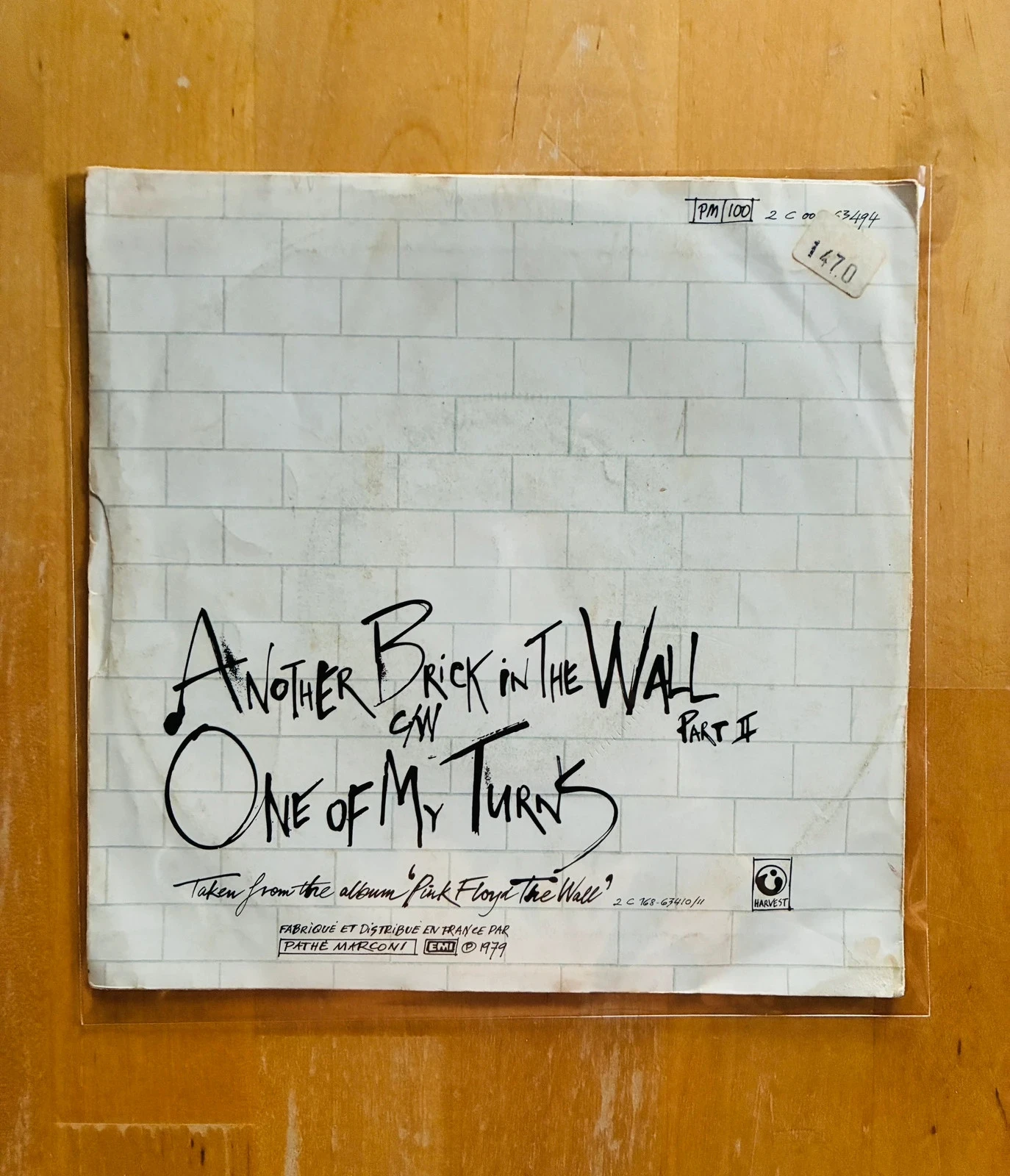 Disco de vinil 45T Pink Floyd Another brick in the Wall. – photo 2